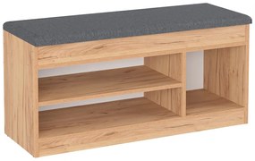 Έπιπλο εισόδου- σκαμπό- παπουτσοθήκη Oriental pakoworld σε oak απόχρωση 100x37.2x50εκ