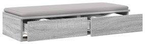 vidaXL Συρτάρια Κρεβατιού Γκρι Σονομά 100x36,5x16,5 εκ. Επεξεργασμένο Ξύλο