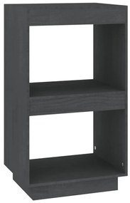 vidaXL Βιβλιοθήκη Γκρι 40 x 35 x 71 εκ. από Μασίφ Ξύλο Πεύκου