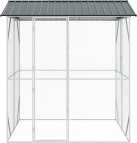 vidaXL Κλουβί Πουλιών Ανθρακί 215 x 208 x 247 εκ