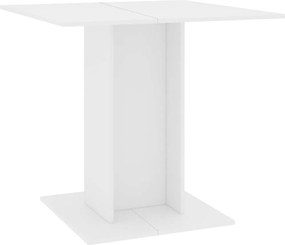 vidaXL Τραπεζαρία Λευκή 80 x 80 x 75 εκ. από Επεξ. Ξύλο