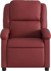 vidaXL Πολυθρόνα Ανακλινόμενη Μπορντό από Συνθετικό Δέρμα