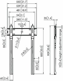 Βάση Τηλεόρασης Vogel's 7368150 43" 100" 100 kg