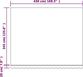 vidaXL Ανταλλακτικό Ύφασμα Τέντας Πολύχρωμο 430x345 εκ. Πολυεστέρας