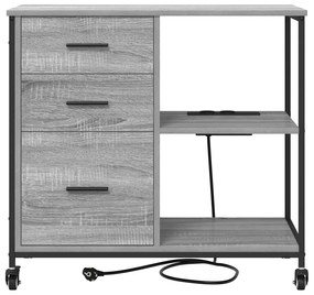 vidaXL Γραφείο Ντουλάπι Γκρι sonoma 76 x 41 x 72 cm Επεξεργασμένο ξύλο