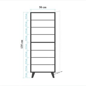 Παπουτσοθήκη Sonoma Δρυς DRAPRO 50x38x135