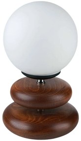 Φωτιστικό Επιτραπέζιο 534LUN5201 Φ16x28cm 1xE27 40W White-Walnut Opviq