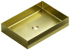 Karag Saturn Νιπτήρας επικαθήμενος ανοξείδωτος Oro 55x38x10cm