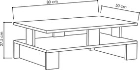 Τραπεζάκι Σαλονιού Δρυς FRICAR 80x50x27.5