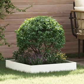 vidaXL Περίγραμμα γκαζόν 6 pcs Λευκό 60 x 60 x 13 εκ Ατσάλι