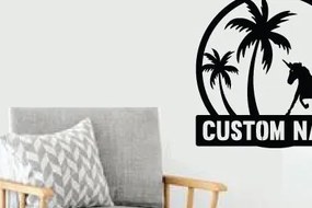 Σετ των 2 Intra απο ξύλο plywood 3mm-4mm πάχος – Unicorn Laser Beach Scene Metal Art Δίασταση 20x20 cm INTRAFABR-76453998