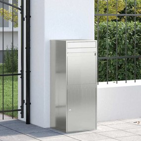vidaXL Θυρίδα Πακέτων Ασημί 47,5 x 38 x 59 εκ. Επικαλυμμένος Χάλυβας