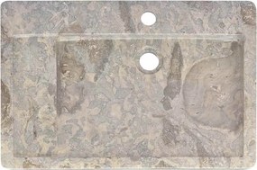 vidaXL Νιπτήρας Γκρι 58 x 39 x 10 εκ. Μαρμάρινος