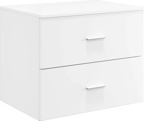vidaXL Σετ Επίπλων Μπάνιου 3 τμχ. Λευκό 49,5 x 44,5 x 66 εκ