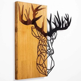 Διακοσμητικό Τοίχου 899SKL2269 60x58cm Walnut-Black Wallity Metal,Wood