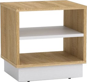 Κομοδίνο Mason pakoworld sonoma-λευκό 40x32x40εκ