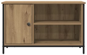 vidaXL Ντουλάπι τηλεόρασης Artisan Oak 80x40x50 εκ Επεξεργασμένο ξύλο και Ατσάλι