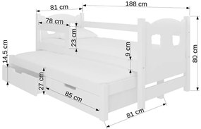 Κρεβάτι παιδικό Sero-Leuko-Mple