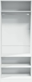 vidaXL Ντουλάπα Λευκή 80 x 50 x 200 εκ. από Επεξεργασμένο Ξύλο