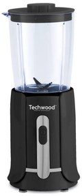 Μπλέντερ Techwood TBL-206, 300W, 0,5 λίτρα, Λεπίδες από ανοξείδωτο ατσάλι, Μαύρο