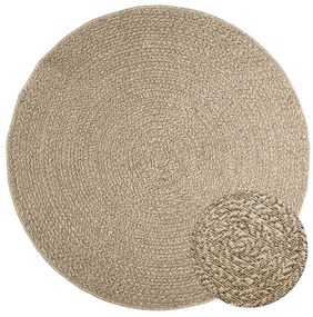 Χαλί ZIZUR Μπεζ Όψη Γιούτας Εσωτ. & Εξωτ. Χώρου Ø 160 εκ