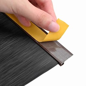 vidaXL Αυτοκόλλητες σφραγίδες πόρτας 6 pcs Καφέ 100 cm