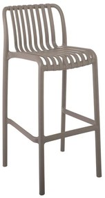 WOODWELL Ε3802,3MODA Σκαμπό Bar-Pro Στοιβαζόμενο, PP-UV Protection Απόχρωση Mocha 45x49x75/101cm Ε3802,3