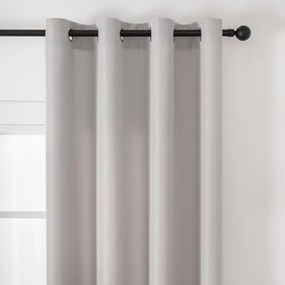 Beauty Home Κουρτίνα μεσαίας σκίασης με 8 μεταλλικούς κρίκους Effect Art 8443 140x270 Ασημί