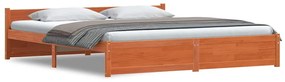 vidaXL Σκελετός Κρεβατιού Καφέ κεριού 180 x 200 cm Μασίφ ξύλο πεύκου