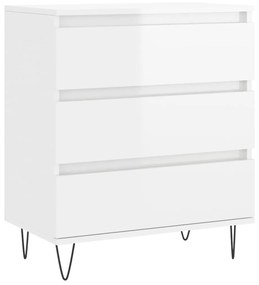 vidaXL Ντουλάπι Γυαλιστερό Λευκό 60x35x70 εκ. από Επεξεργασμένο Ξύλο