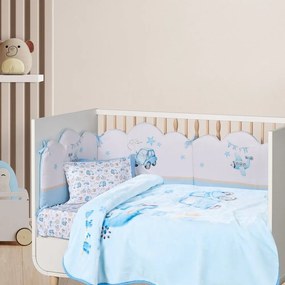 Κουβέρτα Βρεφική Relax 4918 Velour Blue Das Home Cradle 110x140cm Πολυέστερ