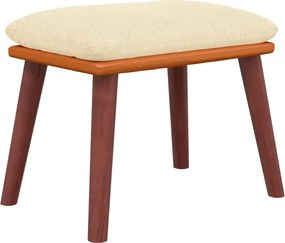 vidaXL Υποπόδιο Κρεμ 45x29,5x35 εκ. Ύφασμα &amp; Συνθετικό Δέρμα