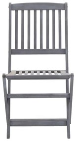 vidaXL Καρέκλες Εξ. Χώρου Πτυσσόμενες 6 τεμ. Ξύλο Ακακίας &amp; Μαξιλάρια