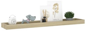 vidaXL Ράφια Τοίχου με Εσοχή 2 τεμ. Δρυς 80 x 15 x 4 εκ. από MDF
