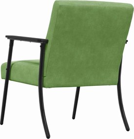 vidaXL Πολυθρόνα Ανοιχτό Πράσινο 59 x 75 x 78 εκ Βελούδο
