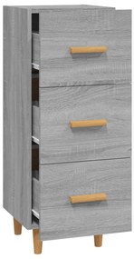 vidaXL Ντουλάπι Γκρι Sonoma 34,5x34x90 εκ. από Επεξεργασμένο Ξύλο