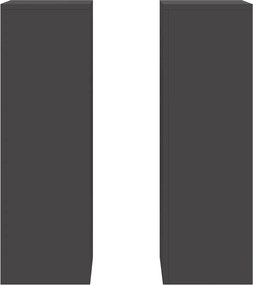 vidaXL Βάση φυτών 2 pcs Μαύρο 24 x 24 x 75 εκ. Ατσάλι