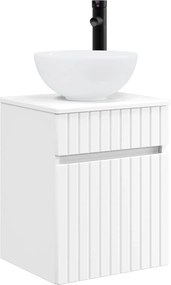 vidaXL Σετ Επίπλων Μπάνιου 3 τμχ. Λευκό 33 x 34,5 x 160 εκ