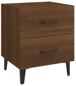 vidaXL Κομοδίνα 2 τεμ. Καφέ Δρυς 40 x 35 x 47,5 εκ.