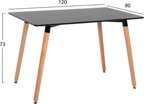 ΣΕΤ ΤΡΑΠΕΖΑΡΙΑΣ 5ΤΜΧ LIO HM21175 MDF TOP &amp; ΠΟΛΥΠΡΟΠΥΛΕΝΙΟ ΣΕ ΜΑΥΡΟ