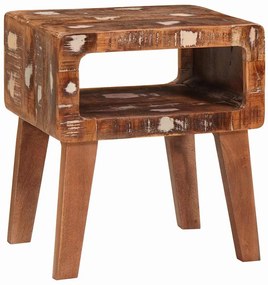 vidaXL End Table με ράφι Καφέ 40 x 32 x 46 εκ Στερεό Ανακτηθέν Ξύλο