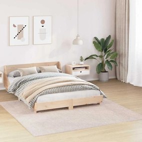 vidaXL Αντιολισθητικό Σαγκί Χαλάκι Κρεμ 200 x 200 cm PP