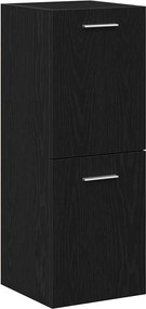 vidaXL Σετ Επίπλων Μπάνιου 4 pcs Μαύρη Οξυά Επεξεργασμένο ξύλο