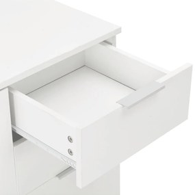 vidaXL Μπουφές Ψηλός Γυαλιστερός Λευκός 71x35x80εκ. Επεξεργασμένο Ξύλο