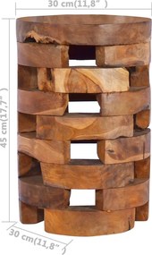 vidaXL Κομοδίνο 30 x 30 x 45 εκ. από Μασίφ Ξύλο Teak