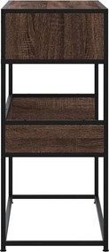 vidaXL Τραπέζι Κονσόλα Καφέ Δρυς 90x35x80 εκ. Επεξεργασμένο Ξύλο