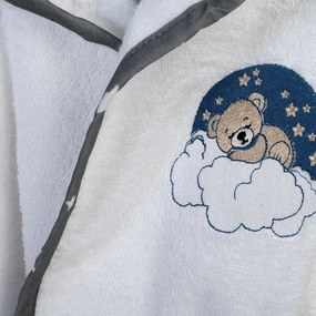 Βρεφικό Μπουρνούζι Dimcol Cloudy Bear 176 White-Grey
