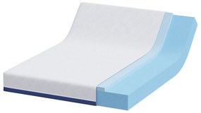 vidaXL Στρώμα Λευκό, Μπλε 140 x 200 cm Pěna