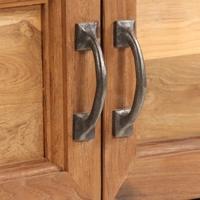 vidaXL Έπιπλο Τηλεόρασης 120x30x40 εκ. Ανακυκλωμένο Ξύλο Teak &amp; Ατσάλι