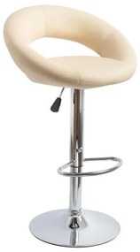 Bar Stool Rea  with gas lift and cream PU 54x40x99cm